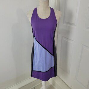 Title Nine Dress Womens S Purple Color Block Racerback Athleisure Tennis Golf